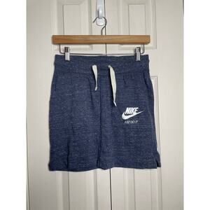 Nike Organic Cotton Just Do It Navy Blue Mini Skirt Womens Size XS Drawstring